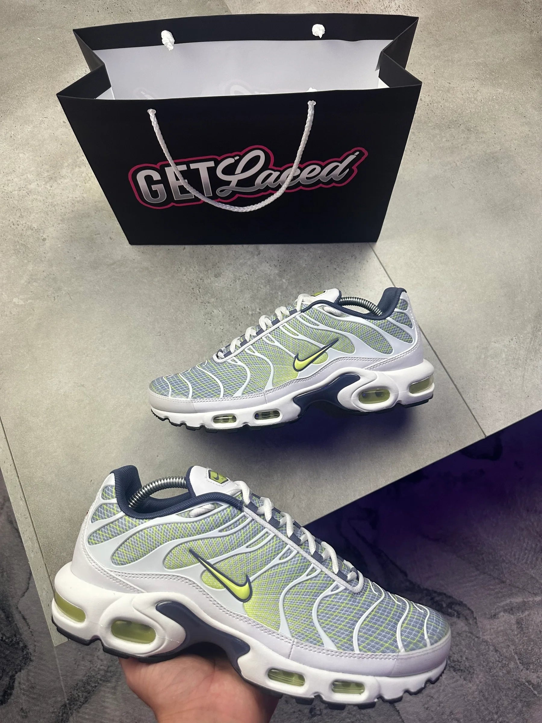 Nike Air Max Plus TN - Gris galet/Citron vert