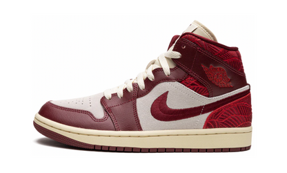Air Jordan 1 Mid SE Tiki Leaf Team Red